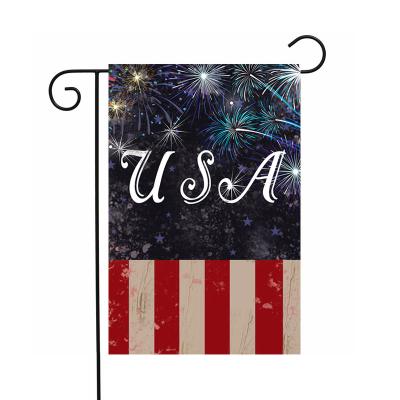 China Marriage favors & Bridal Party Gifts Cheap Price Full Color Printed USA Yard Lawn Flag Garden Flag With Flagpole for sale