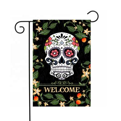 China Marriage favors & Bridal Party Gifts Printed Polyester Welcome Home Yard Garden Decorative Flag With Flagpole for sale