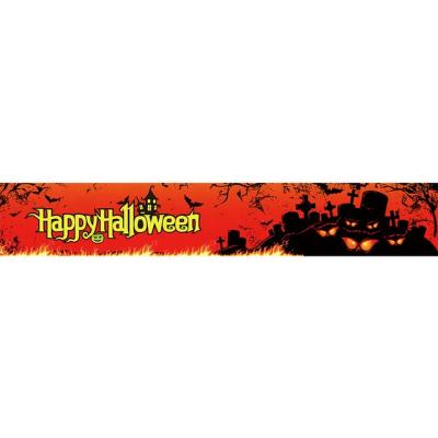 China Sports and Games Printed Polyester Happy Halloween Yard Banner Sign For Home Decoration for sale