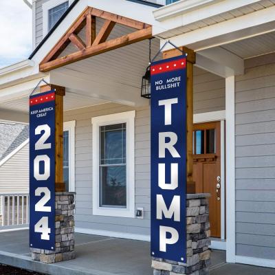 China Cheap Sports and Games 2020 American President Guard America Polyester Flag Large Porch Sign Couplet Trump Door Banner for sale