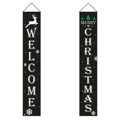 China Sports and Games Outdoor Christmas Banners Christmas Decorations 300D Polyester Door Hanging Couplet for sale