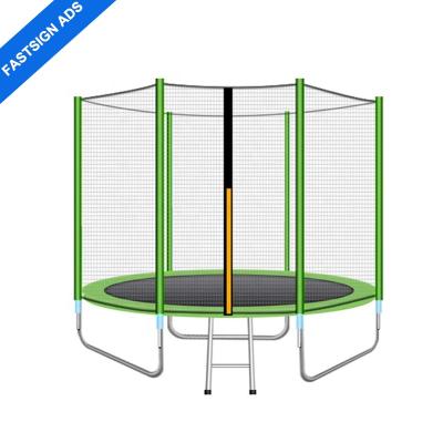 China FASTSIGN Eco-friendly Wholesale 10ft Big Spring Bungee Kids Trampoline With Safety Net for sale