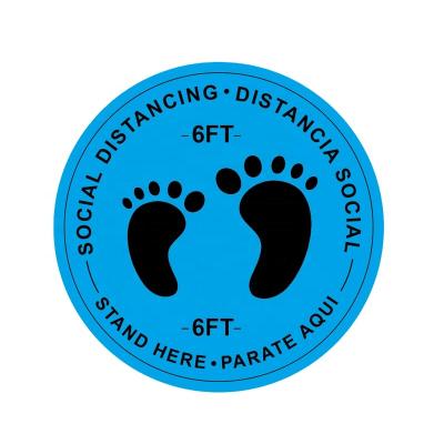 China FASTSIGN UV Resistance Non Slip Floor Sign Please Keep Your Distance Stay Safe Social Distancing Floor Stickers for sale