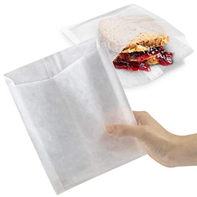 China Recycled Materials Self-Adhesive Flat Paper Bags Treat Semi-Transparent Bags for Bakery Cookies Sweets Dessert Chocolate Gift, Pack of 100 for sale