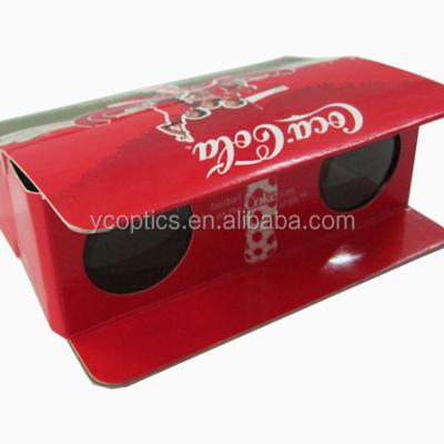 China Decorative Item Promotional Gifts Folding Paper Binoculars With Custom Designated Artwork Printing 3X for sale