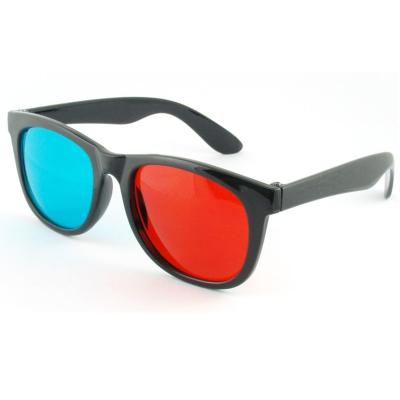 China Plastic Proprietary 3D Viewing Movies Anaglyph Glasses With Premium Special Red / Cyan Filters for sale