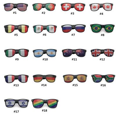 China DDA2 Fashion Sunglasses New Style Pinhole Sticker Pinhole Sticker Vintage Cheap Sun Glasses Colors Frame Flag Sunglasses for sale