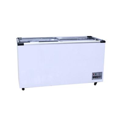 China Wholesale Commercial Glass Color Steel Plate Food Chest Deepening Commercial Freezer for sale