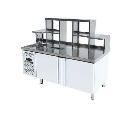 China Stainless Steel Beverage Customization Commercial Bubble Tea Counter Single-Temperature Manufacturers for sale