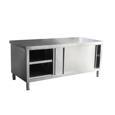 China High Quality Kitchen Industry Commercial Sliding Door Materials Steel With Sliding Door Metal Workbench for sale