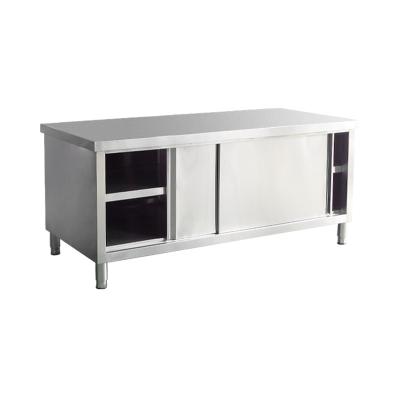 China Sliding Door Factory Price Commercial Lockers With Tailgate Stainless Steel Work Table for sale