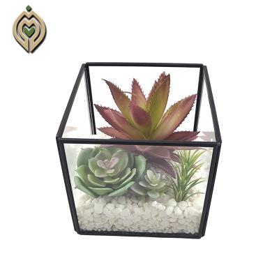 China Good Quality Economical Cheap High Quality Artificial Succulents Simple Plants With Pot for sale