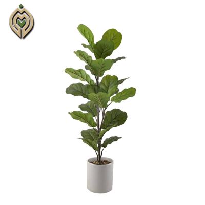 China Best Price Eco-Friendly Wholesale Artificial Touch Tree Real Touch Artificial Ficus Lyrata For Home Decor for sale