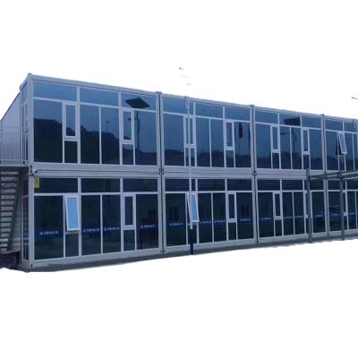 China Modern 20ft 40ft Prefab Folding Container Homes Folding House Prefab Office Folding Flat Pack Container House for sale