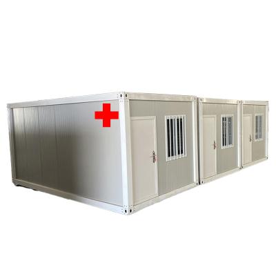 China Modern Prefab Movable Modular Mobile Luxury Waterproof Temporary Protective Hospital Quick Install Prefab Fold Container House for sale