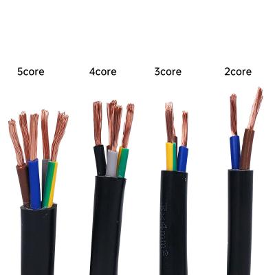 China Mains Cord Multi Conductor Royal Cord Flexible Cable RVV 2 3 4 5 Core 0.75 1 1.5 2.5 4 6 Mm Power Cable Wire Electrical Cable for sale