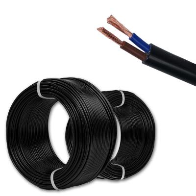 China Flexible White Electrical Equipment RVV Copper Cable 450/750V 2 Core Cables 1.5mm2 2.5mm2 White Electrical Wires With PVC Insulated for sale