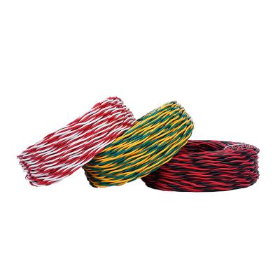 China Flame Retardant Wires Class C Copper Core PVC Insulated Twisted Wire RVS Multi Strand Flexible Electrical Wire For Fire Fighting System for sale