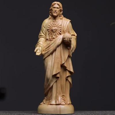 China Traditional Customized Hand Carved Marble Life Size Jesus Sculpture for sale