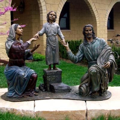 China Europe Factory Sales Garden Directly Decoration Jesus Sculpture Life Size Bronze Religious Jesus Christ Statue for sale