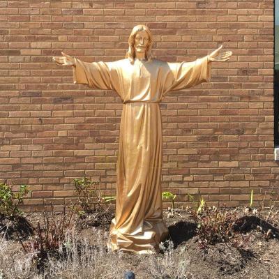 China Western Hot Selling Custom Sculpture Christian Religious Bronze Jesus Statue 2m Height For Outdoor Garden for sale