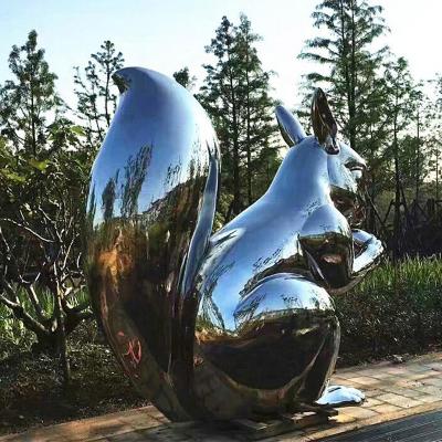 China Custom Life Size Modern Metal Garden Art Statue China Stainless Steel Outdoor Sculpture Abstract for sale