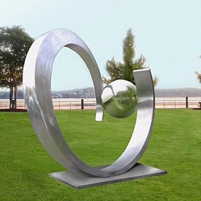 China China Custom Modern Outdoor Large Stainless Steel Abstract Statue For Park for sale