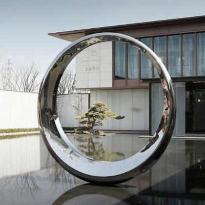 China Large Statue China Stainless Steel Sculpture Outdoor Modern Ball Shape Abstract Sphere Sculpture The Garden Sphere Statue for sale