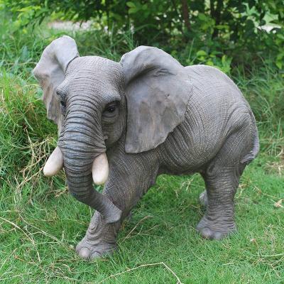 China Worldwide Customized Outdoor Garden Fiberglass Elephant Jungle Safari Life Size Animal Props for sale