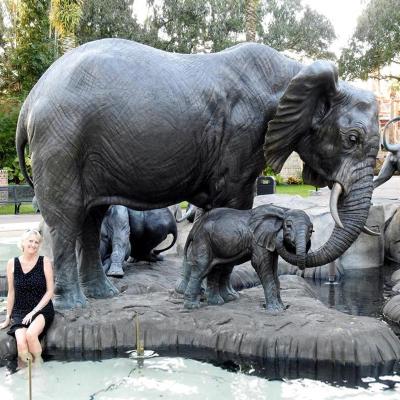 China Customized worldwide fiberglass elephant outdoor decorative statue for sale for sale