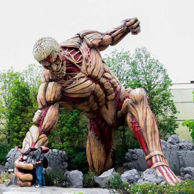 China Japan Customized Fiberglass Resin Attack On Titan Sculptures For Decor for sale