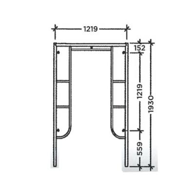 Chine High Quality Aluminium Building Construction Steel Scaffolding Frame Scaffolding Galvanized Frame Scaffold à vendre