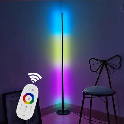 China Floor Lamp Modern Color Changing RGB LED Wall Lamp Corner Standing Floor Lamp for sale