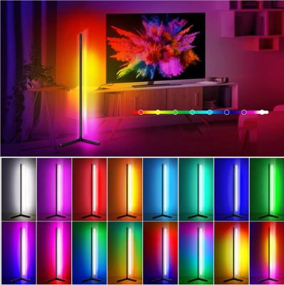 China Modern Corner Floor Lamp Dimmable LED Floor Lamp RGB Color Changing Multicolor Lights for sale