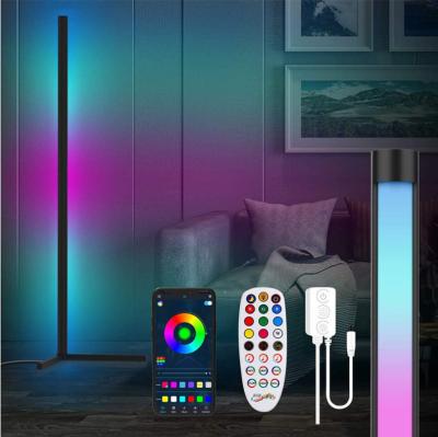 China Floor Lamp Modern Corner RGB Color Changing LED Wall Lamp Corner Standing Floor Lamp for sale