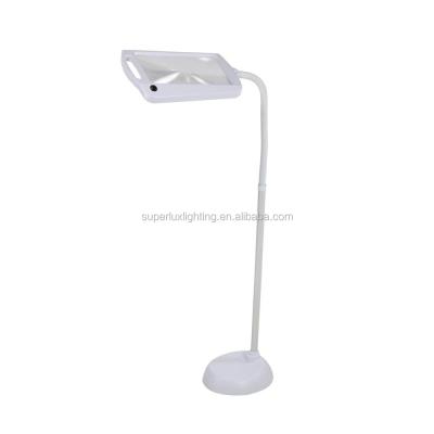 China Full Leaf Modern Floor Magnifying LED Daylight Lamp Led For Reading Task Hobby for sale