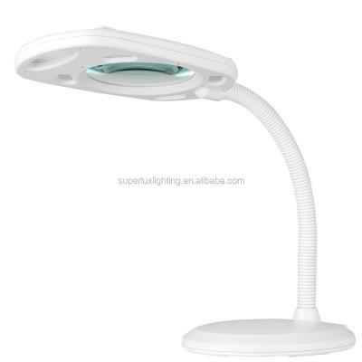 China ABS Simple Design Good Quality European Plastic Desktop Portable Magnifying Lamp for sale