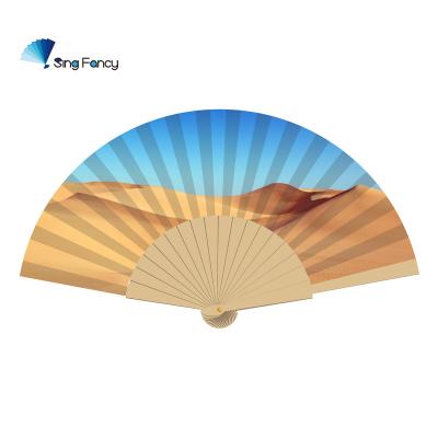 China Wholesale Custom China Logo Natural Wooden Hand Held Fan For Promotion for sale