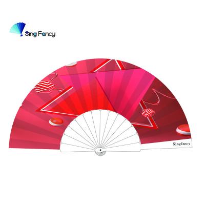 China Representation/Wedding Decoration& Gift/Keepsake/Art& Collectable Plastic Advertising Promotional Plastic Hand Fan With Custom Printed Folding Promotion Fan for sale