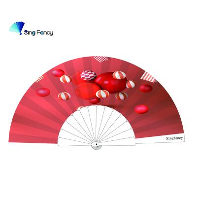 China Representation/Wedding Decoration& Gift/Keepsake/Art& Collectible Hot Selling Plain Dyed White Plastic Folding Hand Fan Cloth Hand Fan Spanish Dance Fan for sale