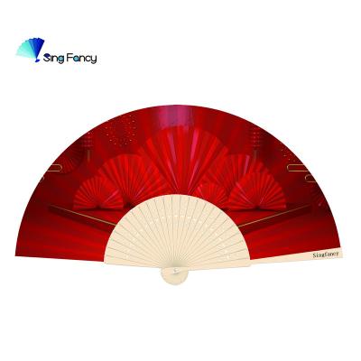 China China Wholesale Custom Printed Logo Folding High Quality Personalized Bamboo Hand Held Fan for sale