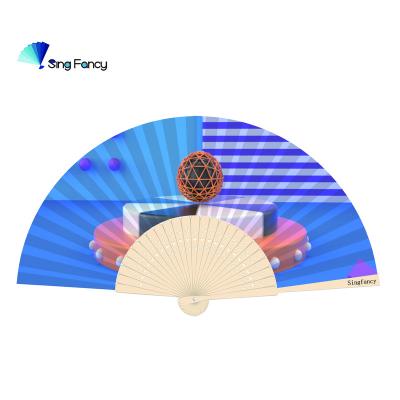 China China Handmade High Quality Bamboo Tissue Paper Fans For Event for sale