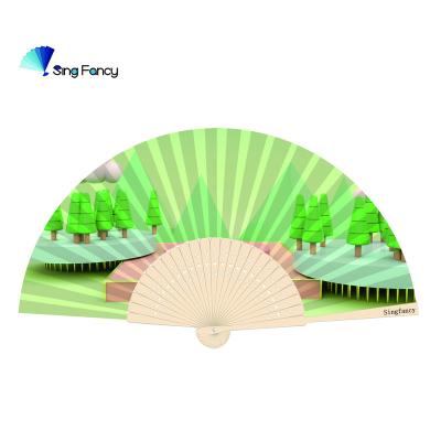 China China Wholesale Bamboo Souvenir Hand Held Fan Custom Wedding Crafts Hand Fan for sale