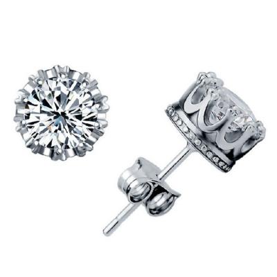 China Wholesale 925 Sterling Silver Earring 925 Sterling Silver Jewelry Stud Earrings With CZ for sale