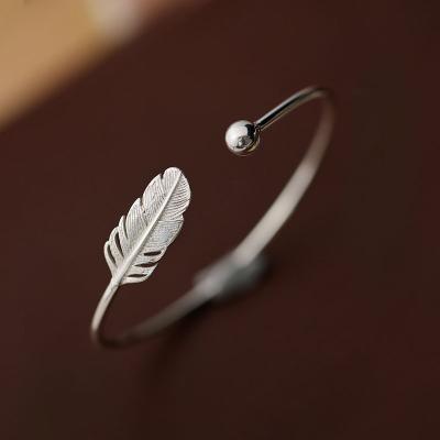 China 925 romantic silver jewelry, Sterling Silver Bracelet, leaf bracelet for sale