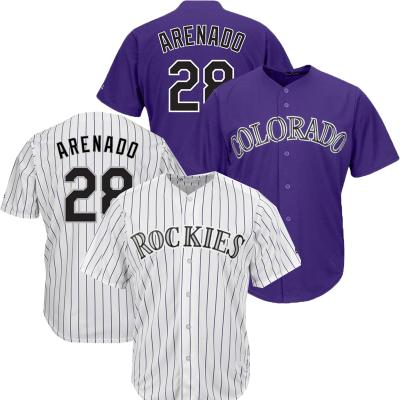 China Mens Baseball Tank Top 28 Nolan Arenado Colorado Rockies Jersey Antibacterial Embroidery Logo for sale