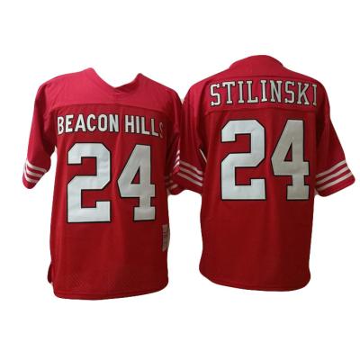 China Shirts & 2021 New Soccer Jersey #24 Stilinski Red Quilted Logo NCAA Top Quality for sale