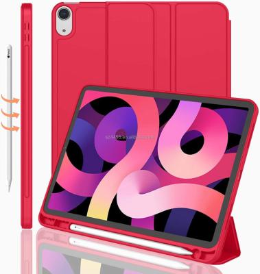 China For 2022 ipad 10th 001 For 2022 iPad 10th Generation case Shockproof Magic Pencil Holder PU Leather Tablet Cover-Magnetic wake-up-pen slot design for sale