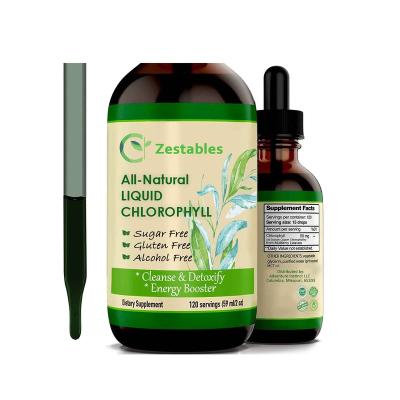 China Health Protects OEM ODM Chlorophyll Liquid Drops 100% All Natural Concentrate Energy Booster, Digestion And Immune Tech Aids for sale