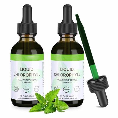 China Health Protects Wholesale Custom Packaging Chlorophyll Liquid Drops 100% 60ml Internal Deodorant Altitude Sickness for sale